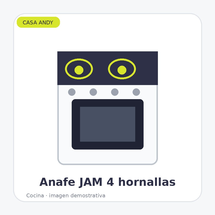 Anafe JAM 4 Hornallas Vitrocerámica